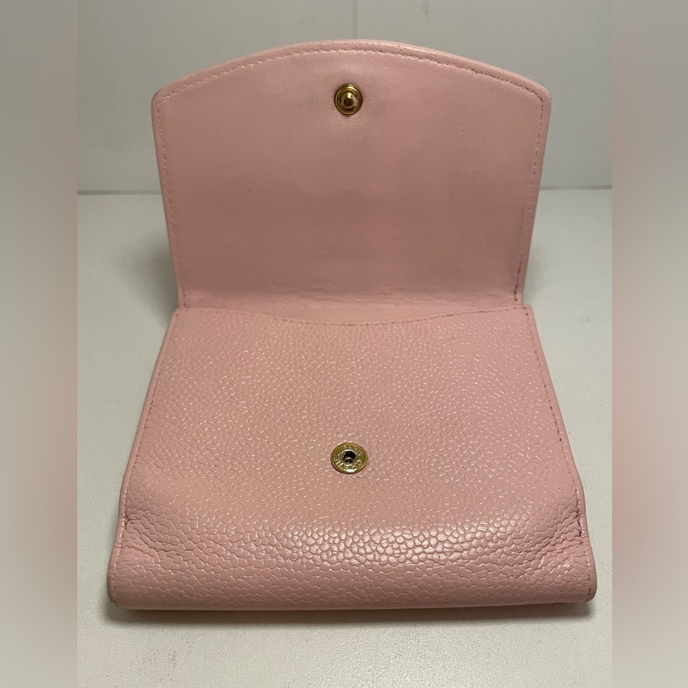 CHANEL Caviar Pink Wallet with Dusty and Box - Picture 12 of 16